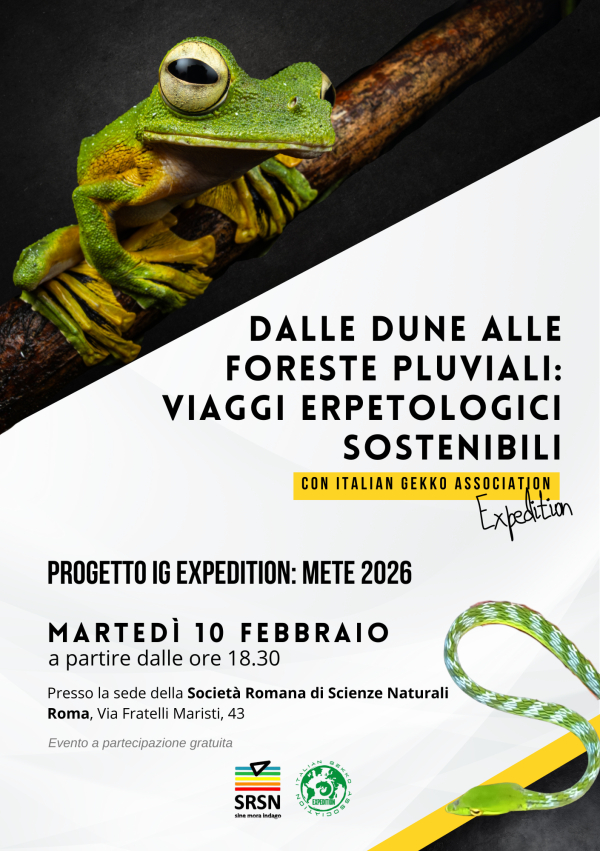 Dalle dune alle foreste pluviali: viaggi erpetologici sostenibili - 10/02/26, ROMA